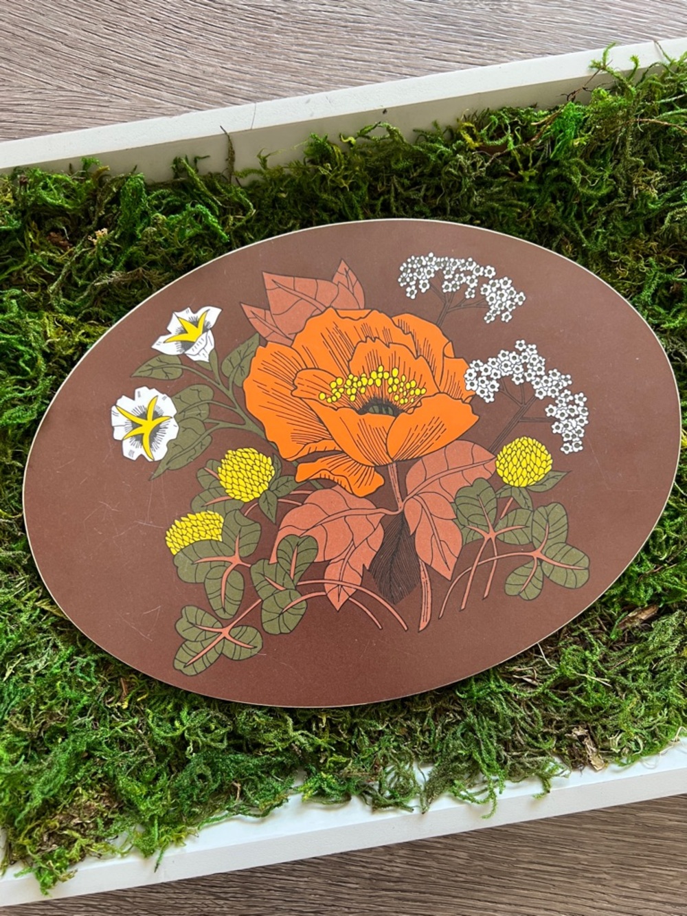 VINTAGE 1970s St Michael (Marks & Spencer) melamine covered casserole stand